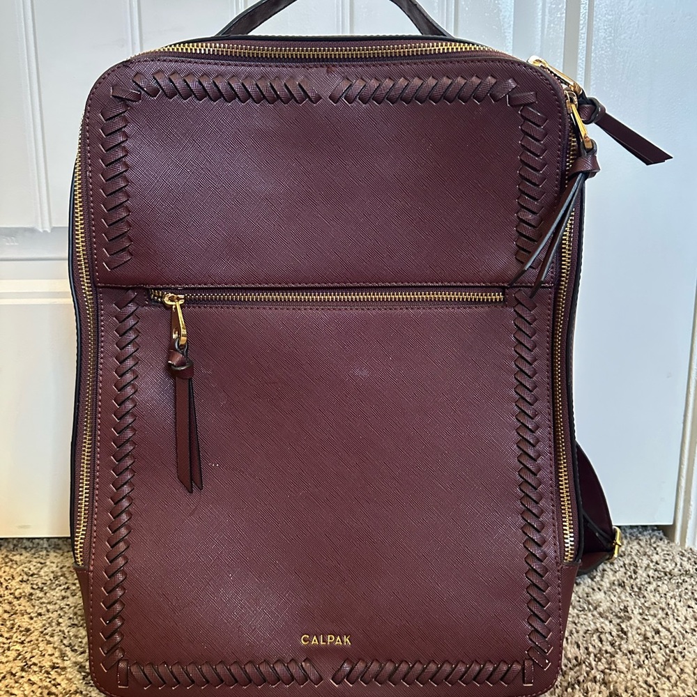 Calpak Kaya 15 inch Laptop Backpack Burgundy Color